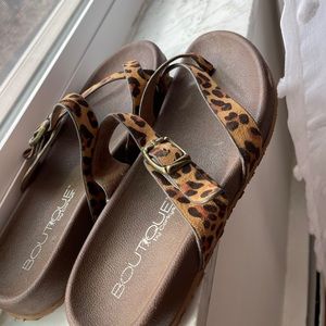Cheetah print sandals